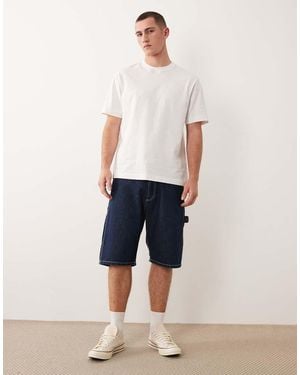 Jack & Jones Alex baggy Carpenter Denim Shorts - Natural