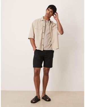 SELECTED Linen Blend Shorts - Natural