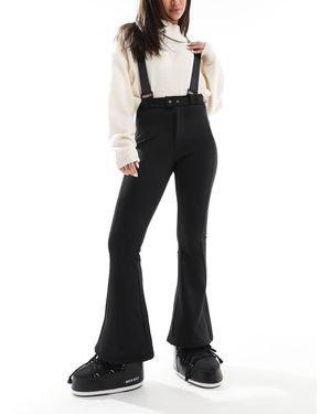 Threadbare Pantalones Negros De Pernera Ancha Con Tirantes De Ski