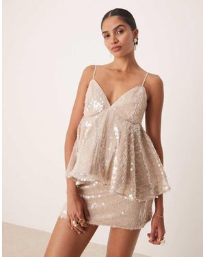 Amy Lynn A-Line Cami Top Co-Ord - Natural