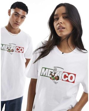 PRNT Mexico Football Mascot Graphic Relaxed Fit T-Shirt - White