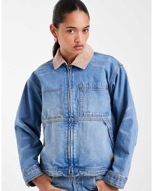 Vans Nicola Cropped Chore Denim Jacket - Blue