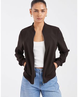 Vero Moda Leichte bomberjacke mit reißverschluss vorne - Schwarz