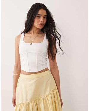 Miss Selfridge Corset Top - Natural