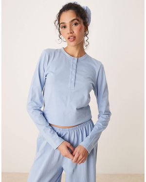ASOS – mix & match – pyjama-oberteil - Blau