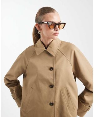 Vero Moda Chaqueta Beis Con Tapeta Asimétrica De Botones De -Neutro