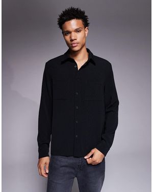 ASOS Textured Overshirt - Blue