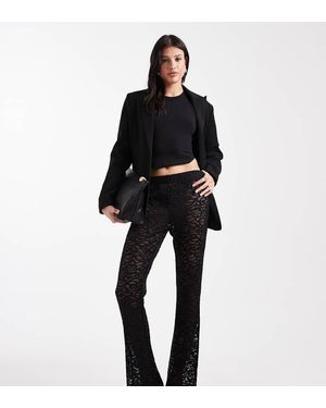 ONLY Pantalones De Campana Negros De Encaje De