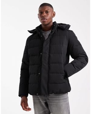 Only & Sons Waterproof Hooded Puffer Coat - Black