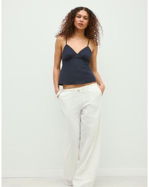Stradivarius Rustic Strappy Top - Blue