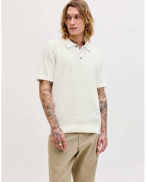 Jack & Jones Knitted Polo - White