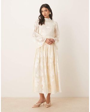 Sister Jane Vestido Midi Dandelion De -Blanco - Neutro