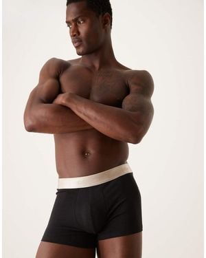 Calvin Klein Calzoncillos Negros Con Cinturilla Dorada Modern Cotton De - Marrón