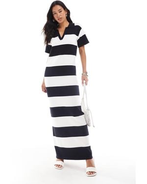 4th & Reckless – strick-maxikleid mit streifen - Weiß