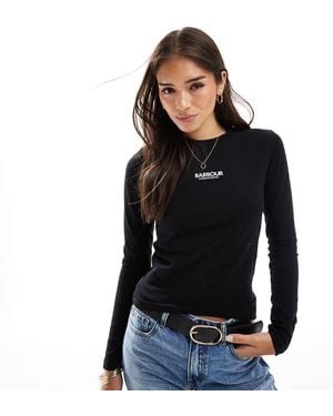 Barbour Myla Logo Long Sleeve T-shirt - Black