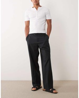 ASOS Tailored Wide Leg Trousers - White