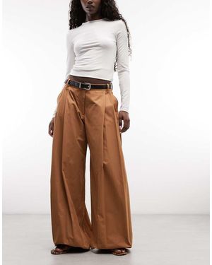 Monki Pantaloni Balloon Intrecciati Color Cammello - Neutro