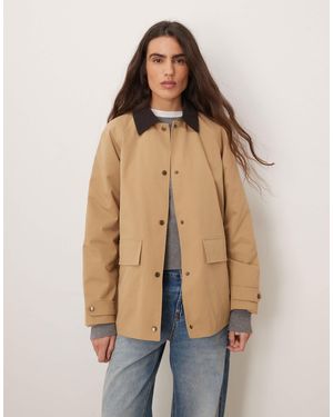 Jdy Cord Collar Barn Jacket - Natural