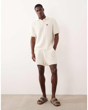 ASOS Knitted Cable Shorts - Natural