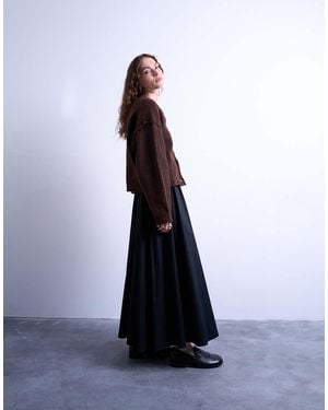 TOPSHOP Gonna Midi A Ruota - Nero