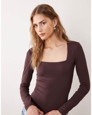 New Look – langärmliger body - Blau
