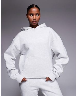 4505 Icon Rest Day Heavyweight 440gsm Cotton Cocoon Oversized Hoodie - Grey