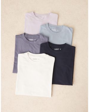 Abercrombie & Fitch 5 Pack Essential T-shirt Pack - Blue
