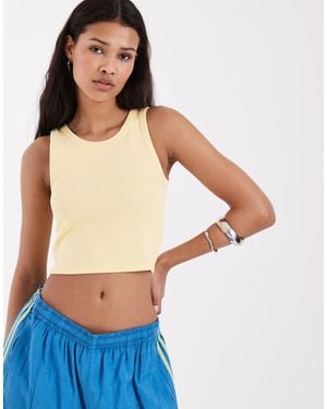 JJXX Fallon Ribbed Cropped Singlet - Blue