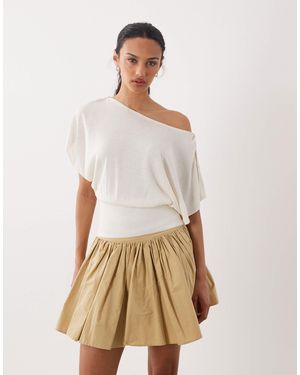 ASOS Knitted Multiway Button Jumper - Natural