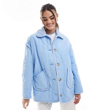 Threadbare Giacca Trapuntata Con Dettagli - Blu