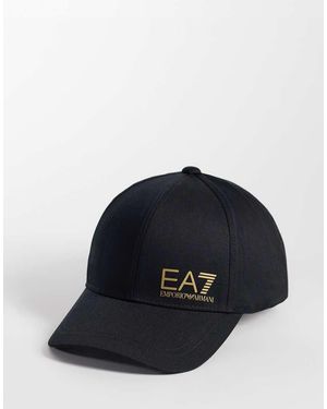 EA7 Armani Cappellino Da Baseball Con Logo E Oro - Blu