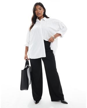 Vero Moda Pleat Front Wide Leg Trousers - White