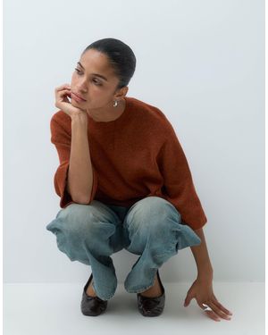 ONLY 3/4 Pullover Knit Jumper - Brown