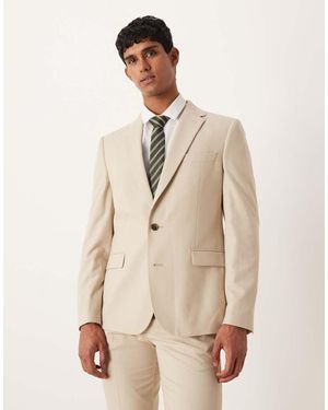 ASOS Slim Suit Jacket - Natural