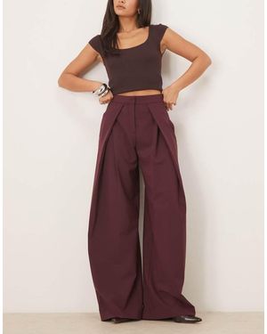 Mango Tailo Pleat Front Trouser - Purple
