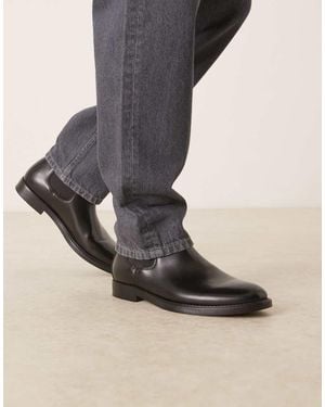 Mango Leather Chelsea Boot - Black