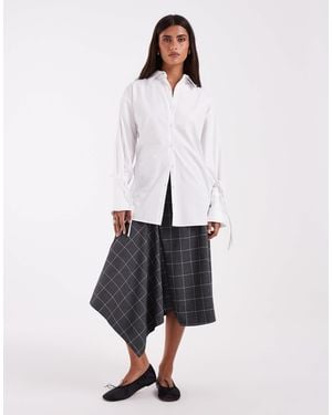 ASOS Oversized Shirt With Cuff Detail - White