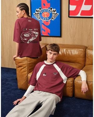 ASOS Disney Pixar Oversized T-shirt With Cars Print - Blue