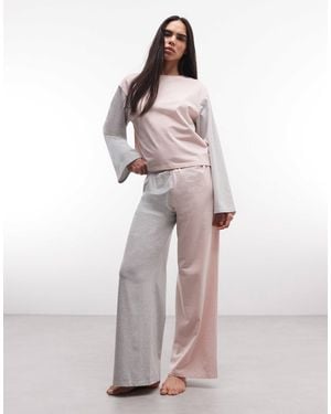 Daisy Street Pyjama Set With Shirt And Bottoms - Multicolour