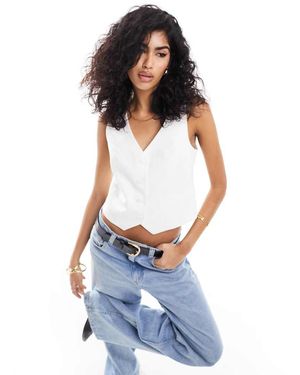 Stradivarius Gilet Sartoriale - Bianco