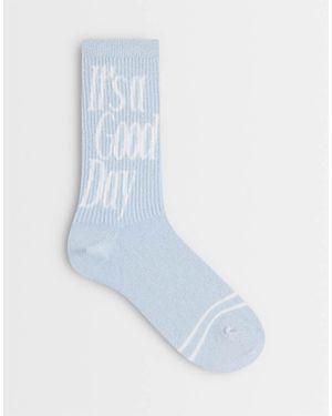 Accessorize Calzini Con Scritta "It's A Good Day" - Blu