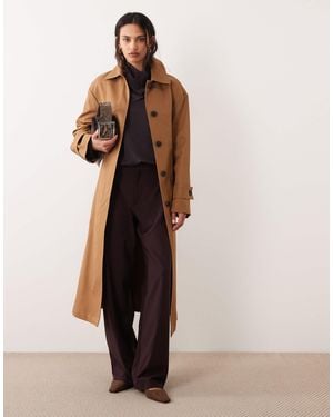Mango Capsule 100% Cotton Classic Trench Coat - Brown