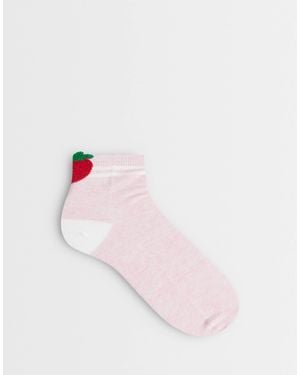 Accessorize Accessorzie Strawberry Varsity Socks - Pink