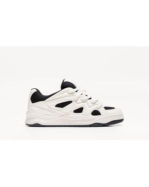 Bershka Contrast Skate Trainers - White