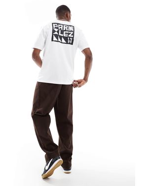 Parlez Maran Short Sleeve Logo T-shirt With Back Print - White