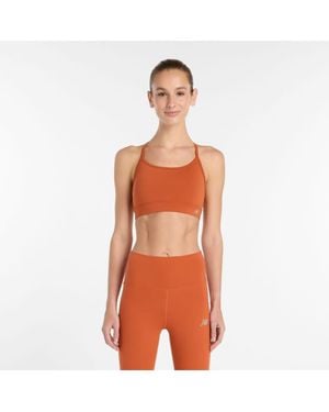 New Balance Nb Essential Yoga Bra - Orange
