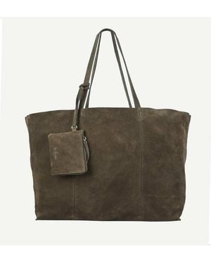 OFF THE HOOK Lauryn Shopper Suede Tote Bag - Green