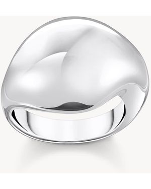 Thomas Sabo Anello Argentato - Bianco