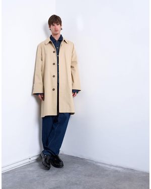 TOPMAN – mantel aus baumwoll-canvas - Weiß