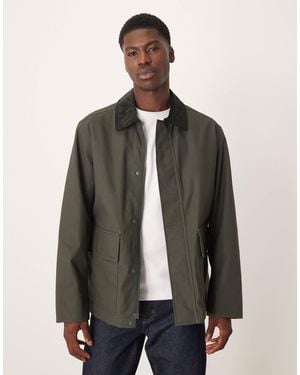 ARKET Waxed Cotton Jacket With Contrast Cord Collar - Brown